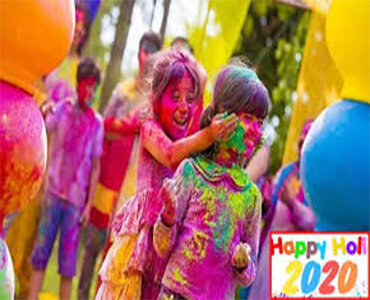 Holi Festival Celebration with Vibrant Colors